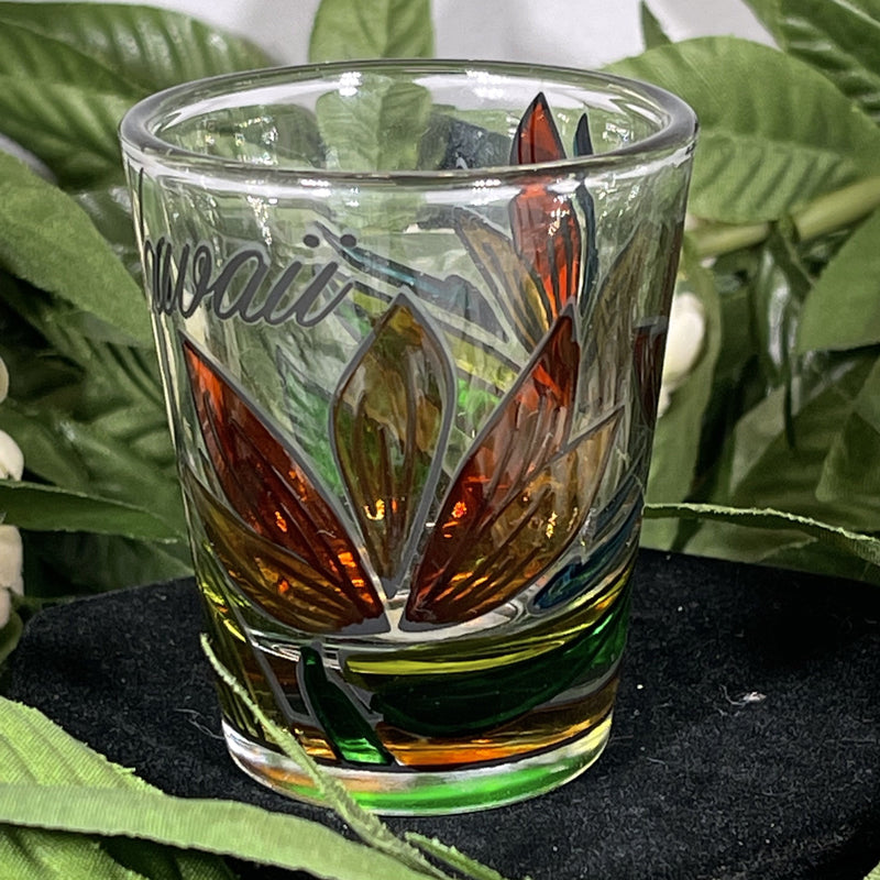Shot Glass - Stained Glass Bird Of Paradise
