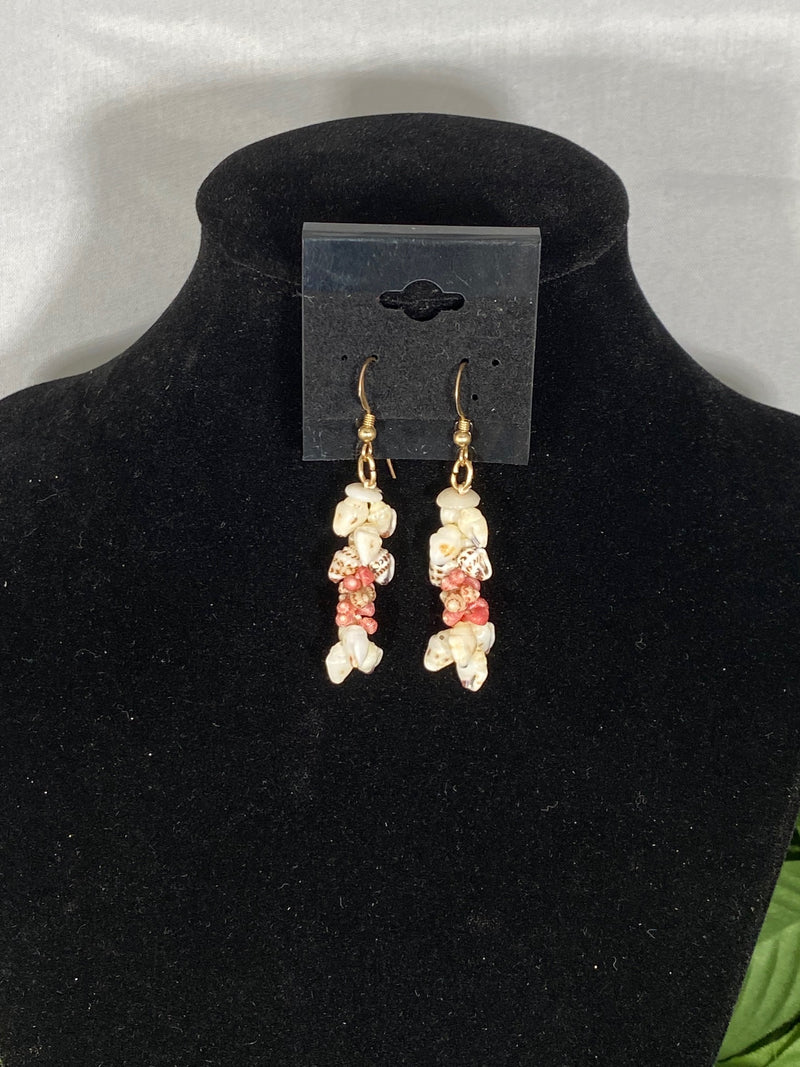 Ni'ihau Momi and Kahelelani Shell 1-1/2" Earrings