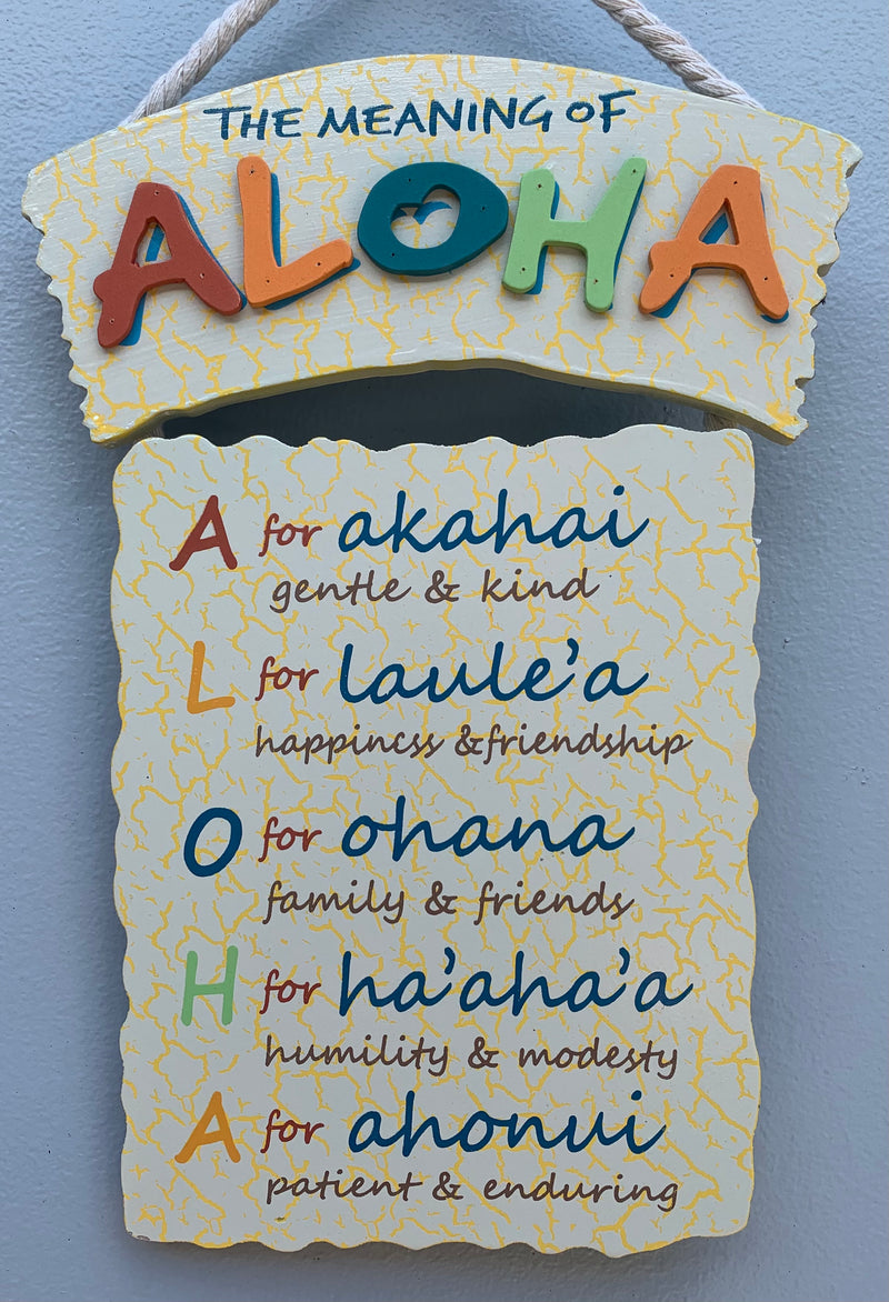 Sign - The Meaning of ALOHA