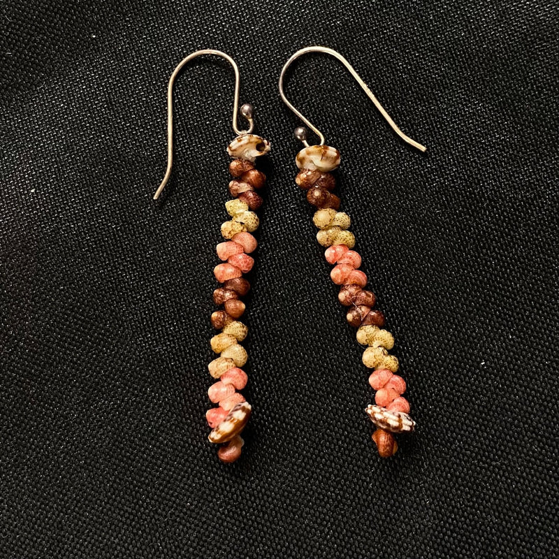 Kaua'i Multi-colored Kahelelani Shell 1.5" Earrings