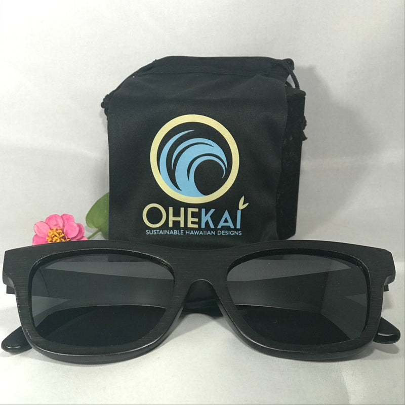 Black Lens Pakala Bamboo Sunglasses