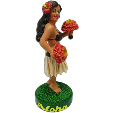 Dashboard Hula Doll - Hula Girl with Uli'uli