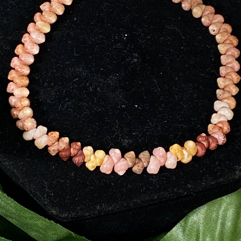 Kauaʻi multi-colored Kahelelani Shell 7.5" Herring Bone Style Bracelet