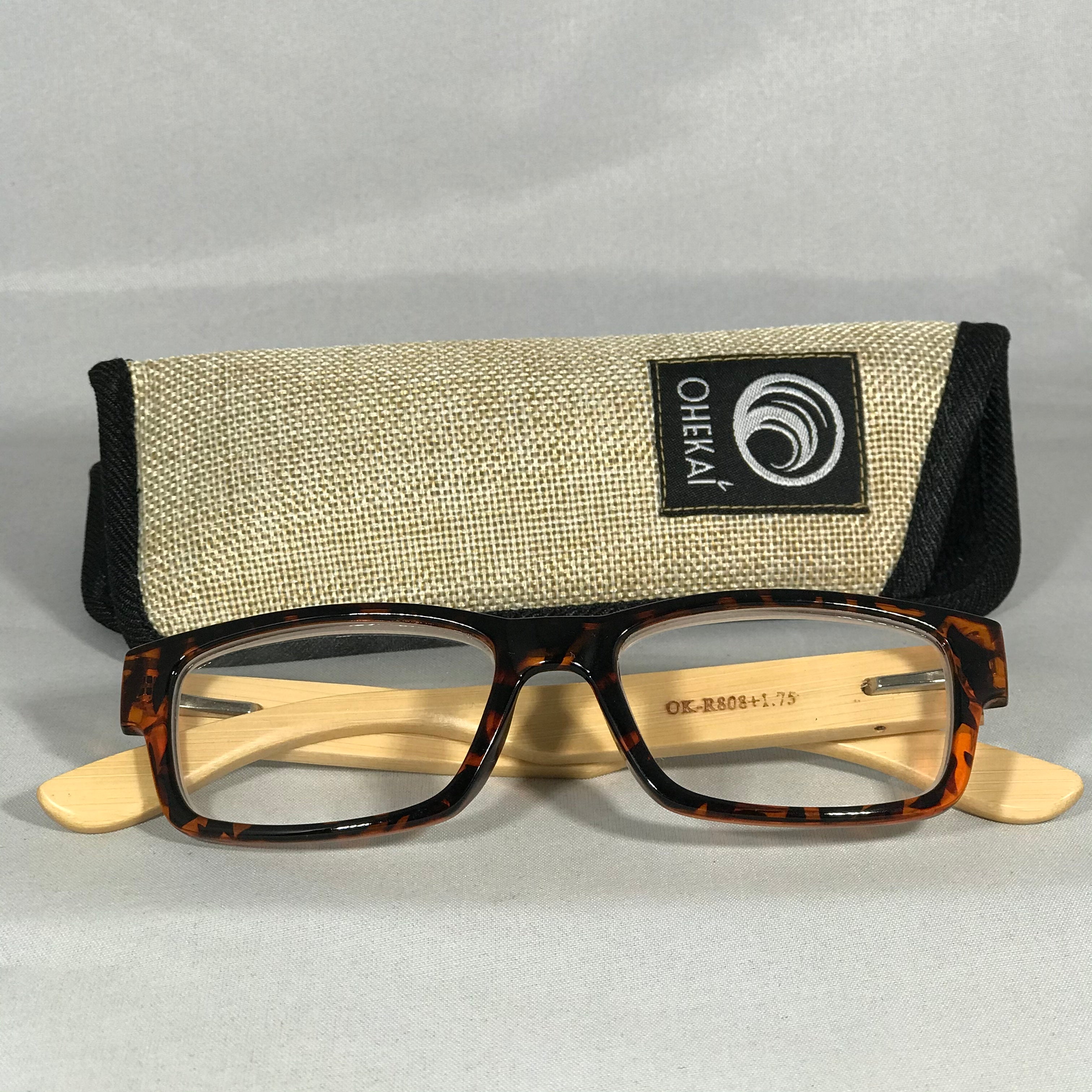 Bamboo Reading Glasses Tortoise Ohekai Bamboo Readers