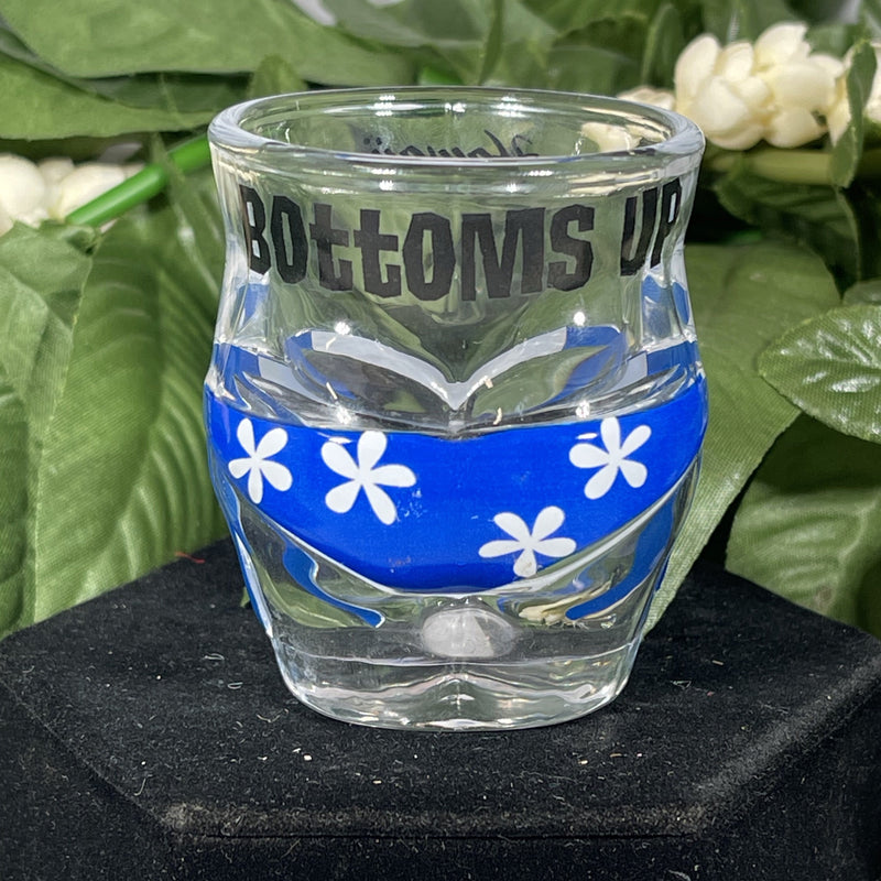 Shot Glass - Bottoms Up Blue Or Red