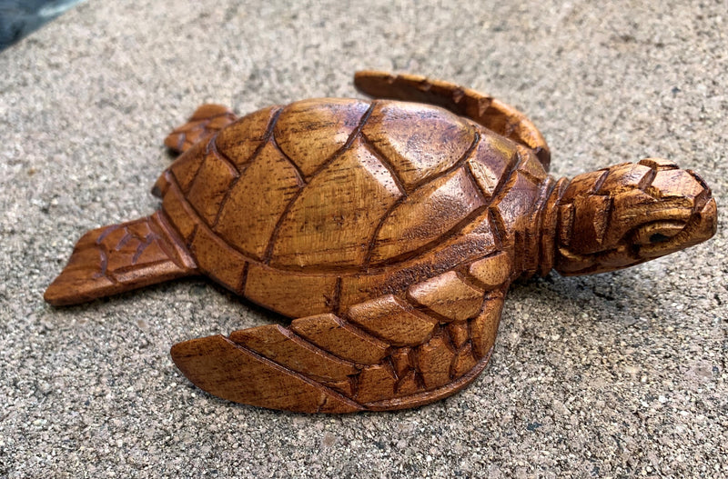 Carved table top Honu