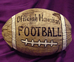 Painted Coconut - Hawaiian Football Coconut