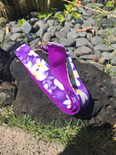 Ukulele Straps - Purple Plumeria Hawaiian Print