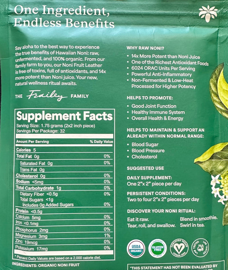 Noni Fruit Leather