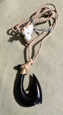 Buffalo Horn Black Fish Hook Pendant