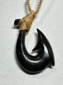 Buffalo Horn Black Fish Hook Pendant