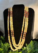 Kaua'i 3 strand Momi and Kahelelani Shell Kipona Style Lei