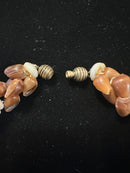 Niihau Golden & Dark Brown Pōleho Shells, mixed with White Puka Shells Bracelet