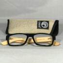 Bamboo Reading Glasses - Glossy Black Ohekai Bamboo Readers
