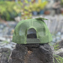 Hat - Green Trucker - Gold Aloha Camo