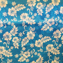 100% Cotton Hawaiian Fabric - Hibiscus - Turquoise