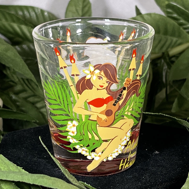 Shot Glass - Cartoon Ukulele Player