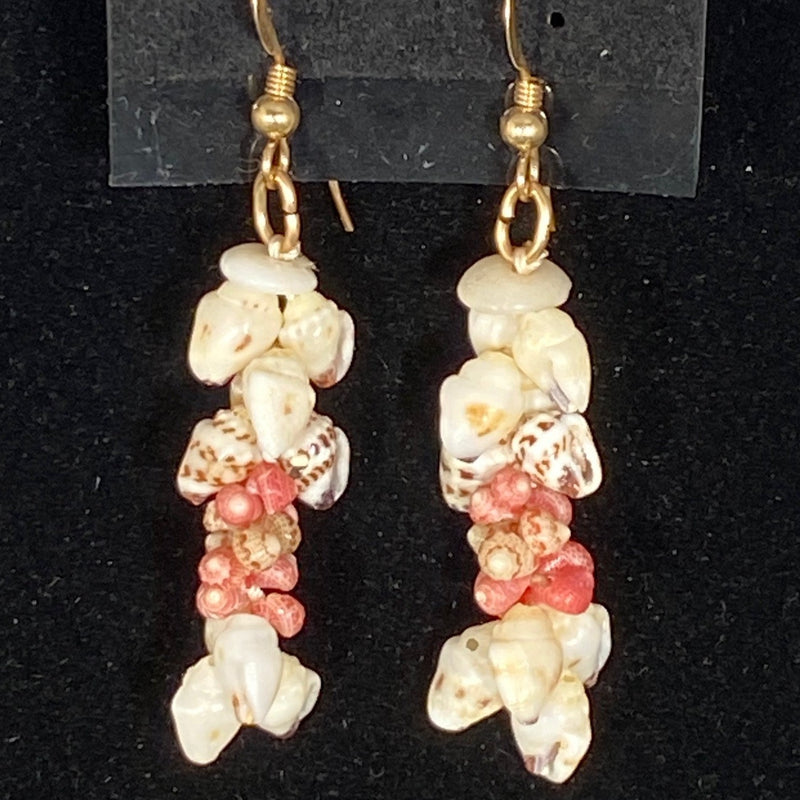 Ni'ihau Momi and Kahelelani Shell 1-1/4" Earrings