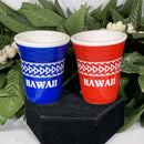 Ceramic Shot Glass - Tribal Hawaii Red Or Blue