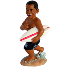 Dashboard Hula Doll - Obama Surfing