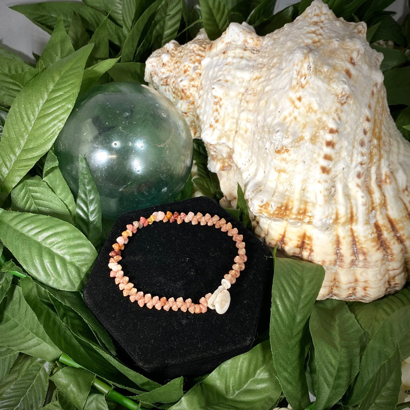 Kauaʻi multi-colored Kahelelani Shell 8 1/4" Herring Bone Style Bracelet