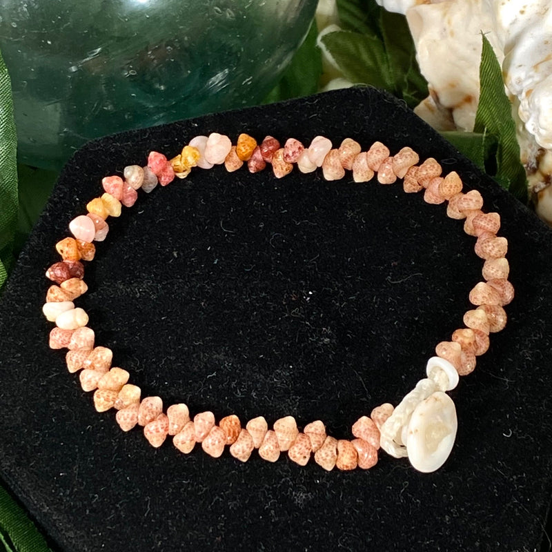 Kauaʻi multi-colored Kahelelani Shell 7" Herring Bone Style Bracelet
