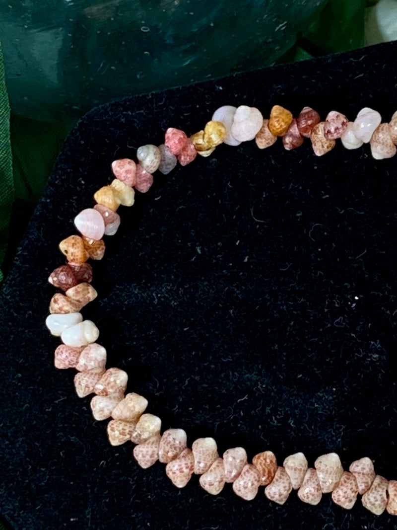 Kauaʻi multi-colored Kahelelani Shell 7" Herring Bone Style Bracelet