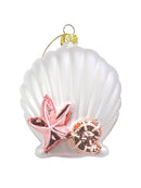 Seashell Elegance Glass Ornament