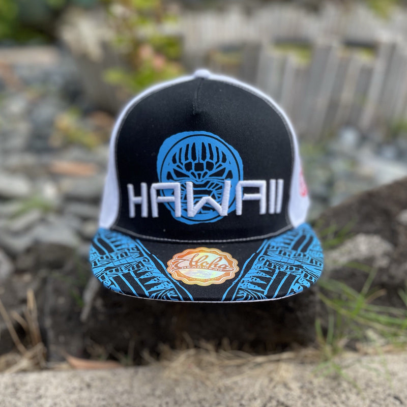 Hawaii Hat - Blue Tribal Hawaii
