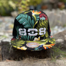Hat - Flat Brim - Floral 808