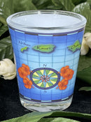 Shot Glass - Blue Hawaiian Island Map