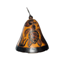 Christmas Mini Wood Burned Gourd Ornament - Bell Honu Ornament