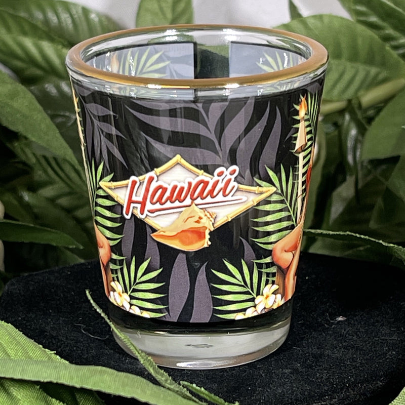 Shot Glass - Conch shell Hawaii Hula Dancer
