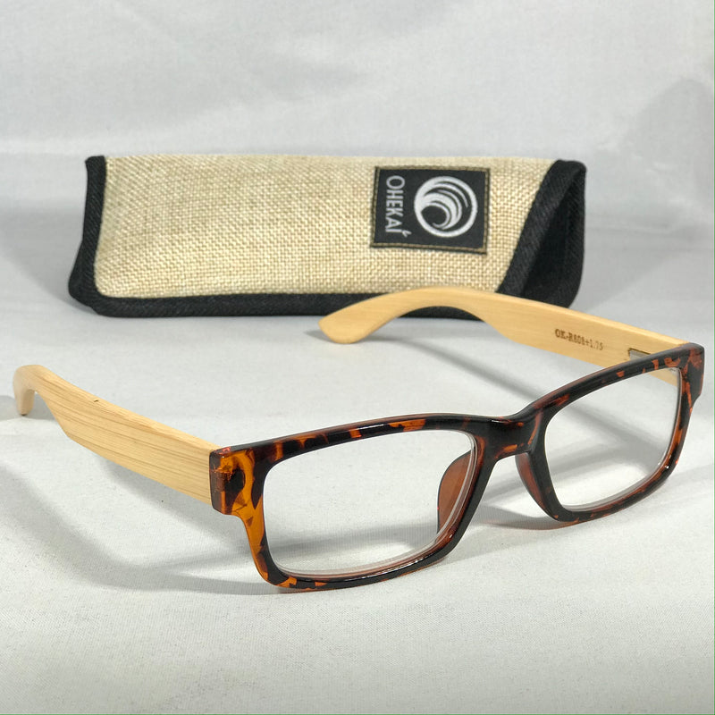 Bamboo Reading Glasses - Tortoise Ohekai Bamboo Readers