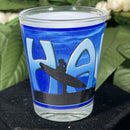 Shot Glass - Surfer Boy Hawaii Green, Yellow, Blue