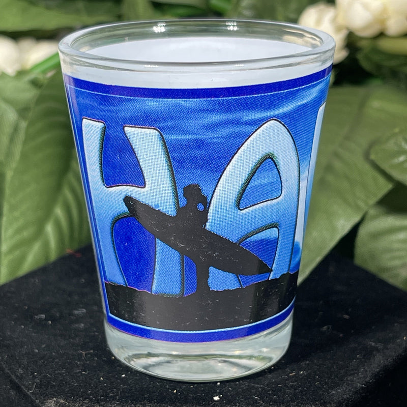 Shot Glass - Surfer Boy Hawaii Green, Yellow, Blue