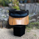 Koa Wood Bill Visor - Blue Wave-Island Chain Brim