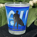 Shot Glass - Surfer Boy Hawaii Green, Yellow, Blue