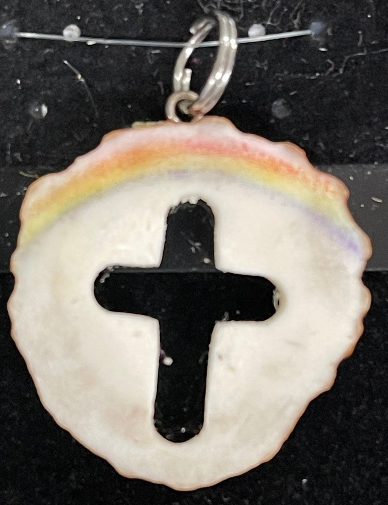 Deer Horn Jewelry - Rainbow Cross Center Pendant