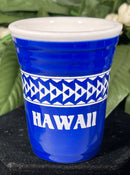 Ceramic Shot Glass - Tribal Hawaii Red Or Blue