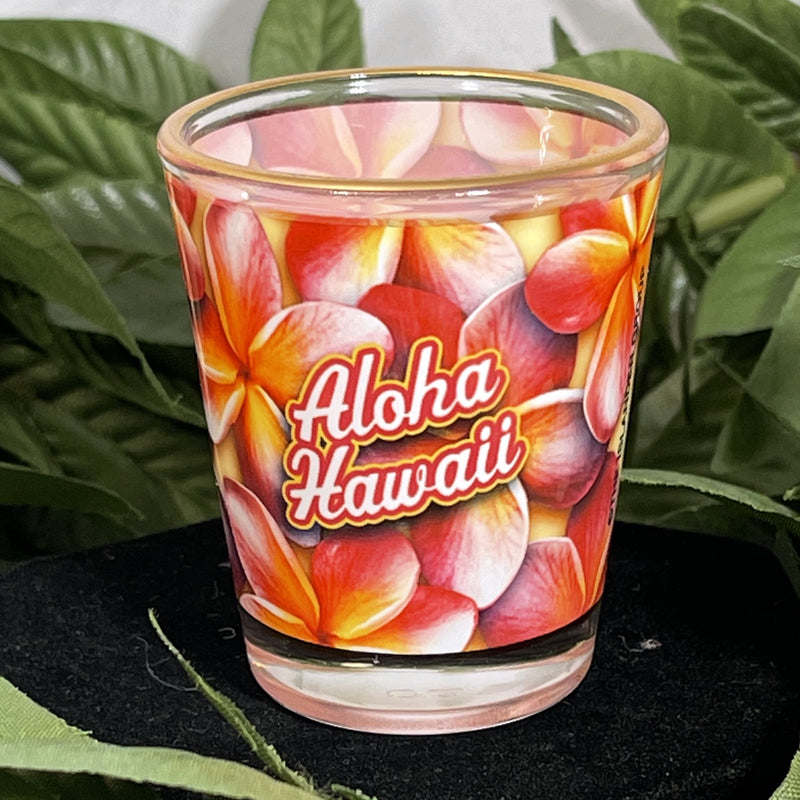 Shot Glass - Aloha Hawaii Plumeria
