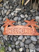 Sign - Wood Welcome w/ Palm Trees