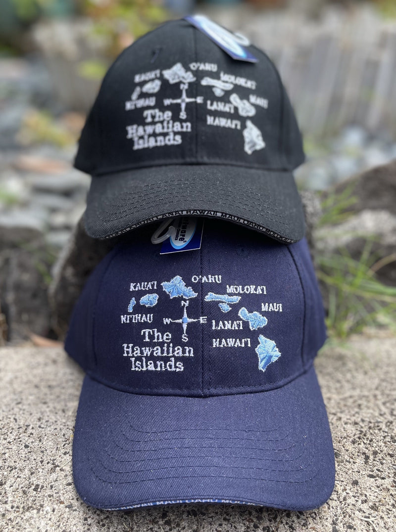 Hat - The Hawaiian Islands - Black or Blue