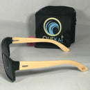 Hoku Black Rim Bamboo Sunglasses