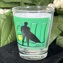 Shot Glass - Surfer Boy Hawaii Green, Yellow, Blue