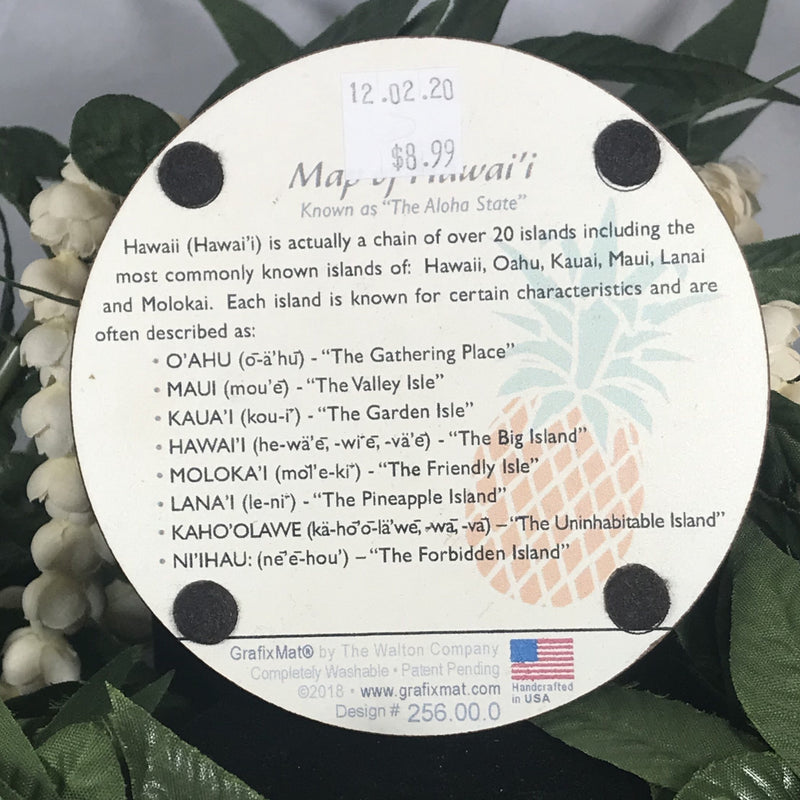 Coaster - Map Of Hawai’i