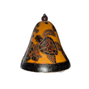 Christmas Mini Wood Burned Gourd Ornament - Bell Honu Ornament