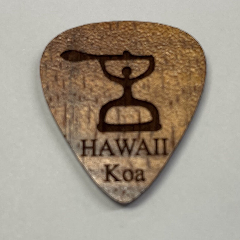 Kauai Guitar Koa Picks - Paddler Petroglyph