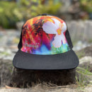 Hat -Black Trucker - Rainbow Paradise - Flat Brim