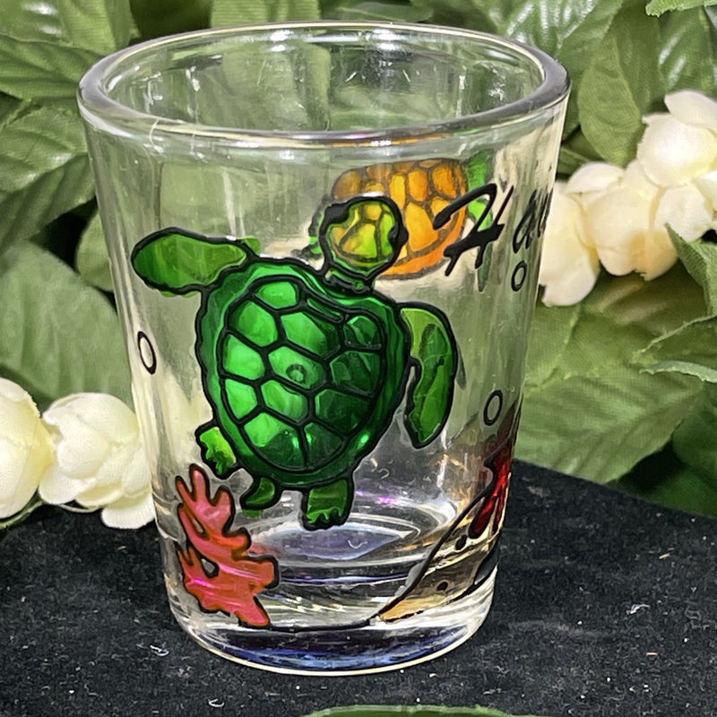 Shot Glass - Stained Glass Honu